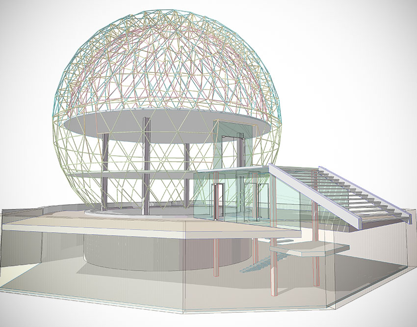 Glass sphere 3D model2
